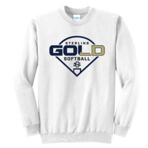 Sterling Gold SB Unisex Fleece Crewneck Sweatshirt-White