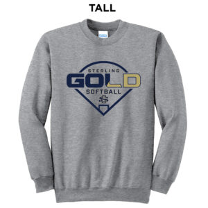 Sterling Gold SB Tall Fleece Crewneck Sweatshirt-Athletic heather