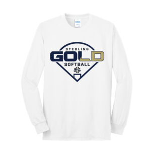 Sterling Gold SB Unisex Cotton Long Sleeve Tee- White