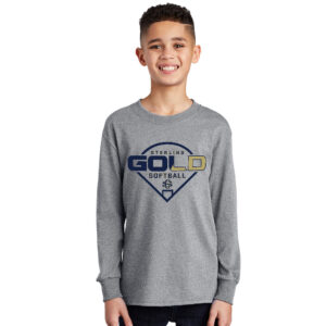 Sterling Gold SB Youth Cotton Long Sleeve Tee- Athletic Heather
