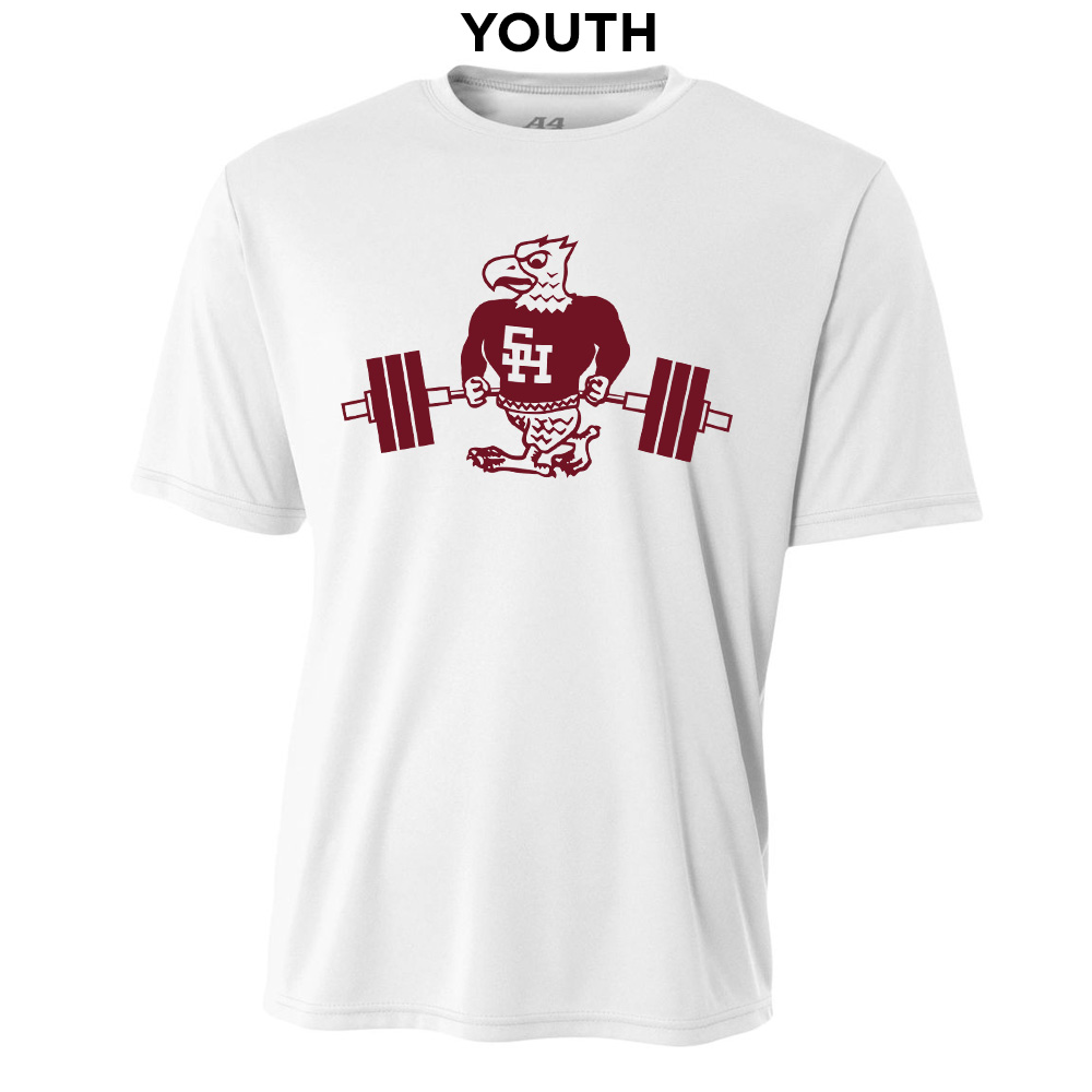 SH Strength Conditioning YOUTH Cooling Performance Tshirt-White