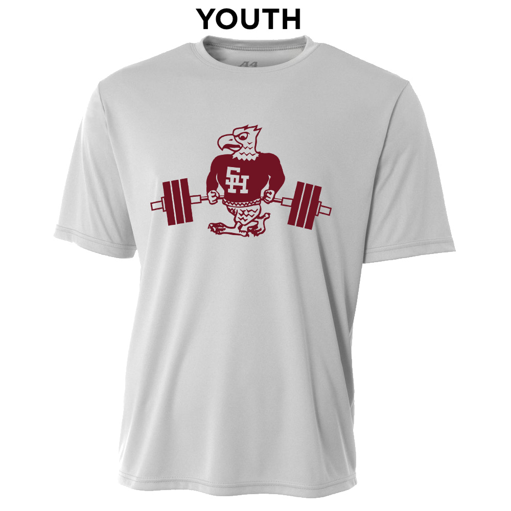 SH Strength Conditioning YOUTH Cooling Performance Tshirt-Silver
