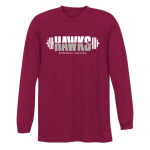 SH Strength Conditioning Adult Cooling Performance long sleeve Crew Tee-Cardinal