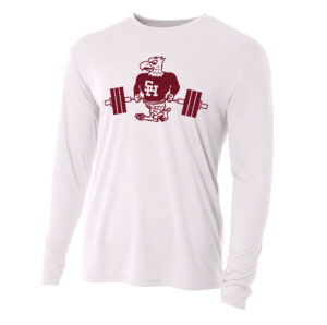 SH Strength Conditioning Adult Cooling Performance long sleeve Crew Tee-White