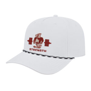 SH Strength Conditioning ICON performance rope golf cap-White/White/Black