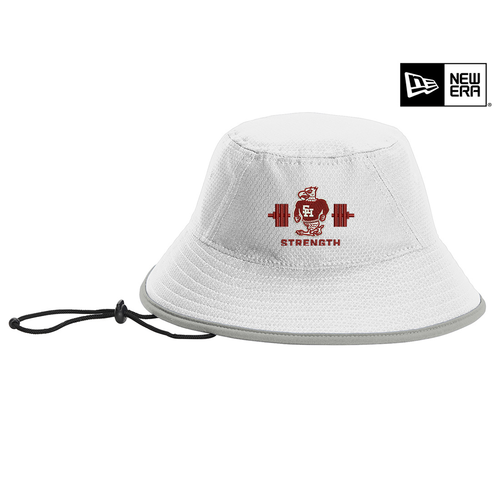 SH Strength Conditioning New Era Hex Era Bucket Hat-White/Grey