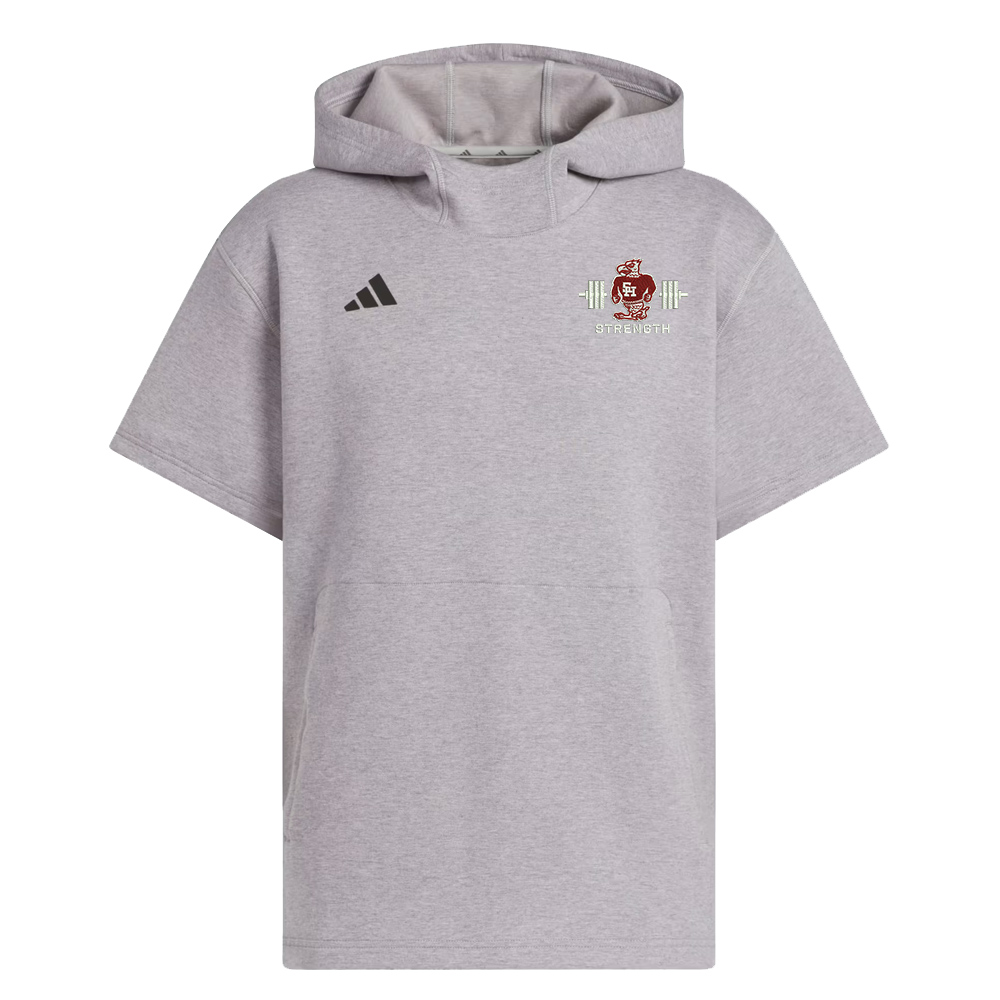 SH Strength Conditioning Adidas Dugout NWV Short Sleeve Hoodie- Medium Grey Heather