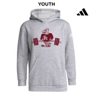 SH Strength Conditioning Adidas Youth Fleece Hooded Sweatshirt- Medium Grey Heather (YS, YM)