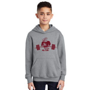 SH Strength Conditioning Youth Hooded Sweatshirt-Athletic Heather (YL, YXL)