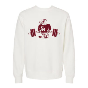 SH Strength Conditioning Independent Trading Midweight-Pigment Dyed crewneck sweatshirt Unisex-White
