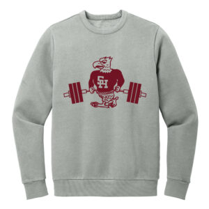 SH Strength Conditioning Rah Rah District Wash Fleece Crew-Gusty Grey