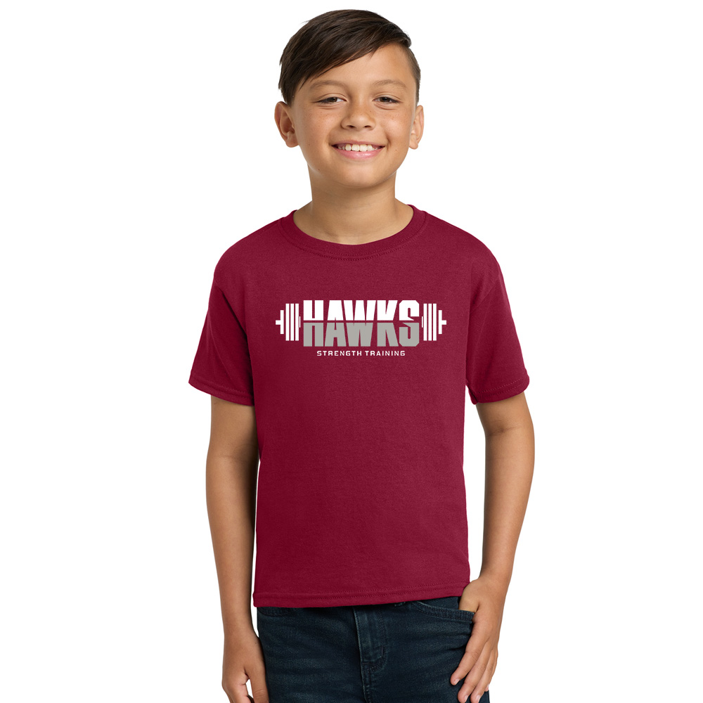 SH Strength Conditioning Youth Short Sleeve Tee-Cardinal