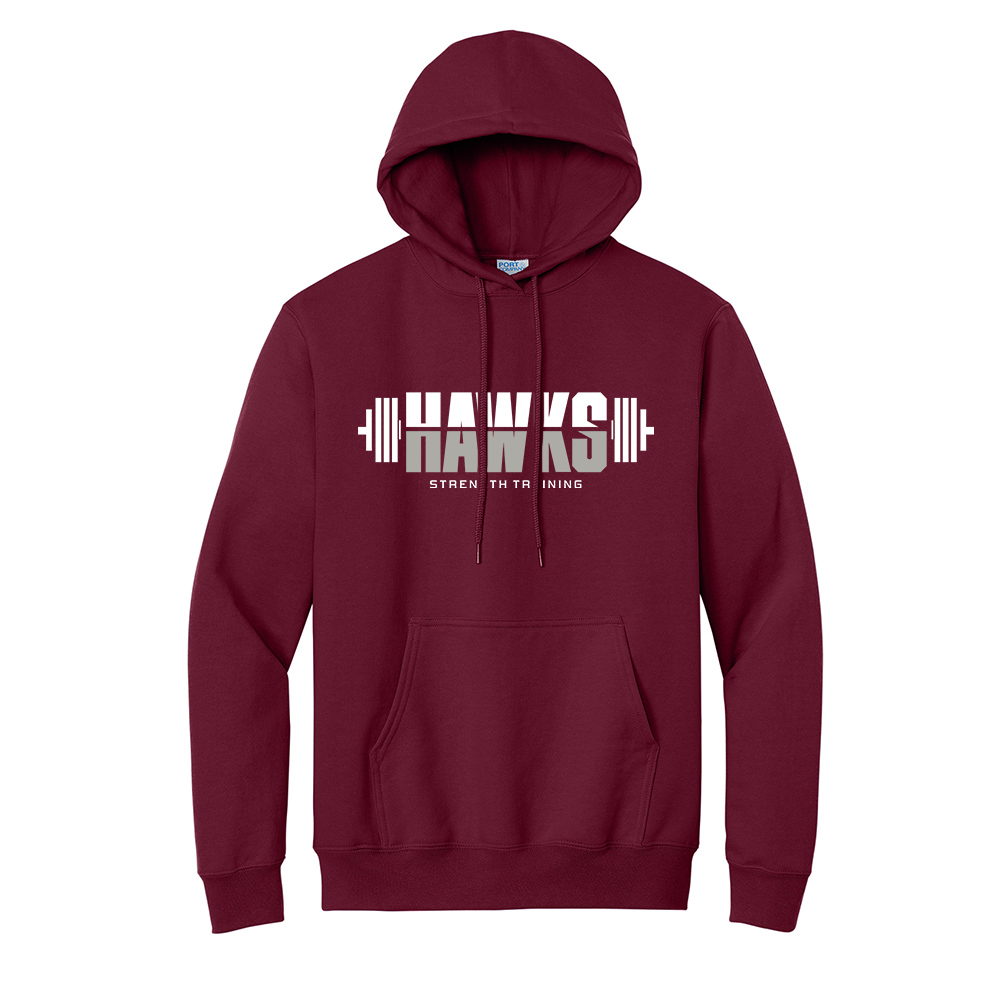 SH Strength Conditioning Unisex Fleece Hooded Sweatshirt-Cardinal