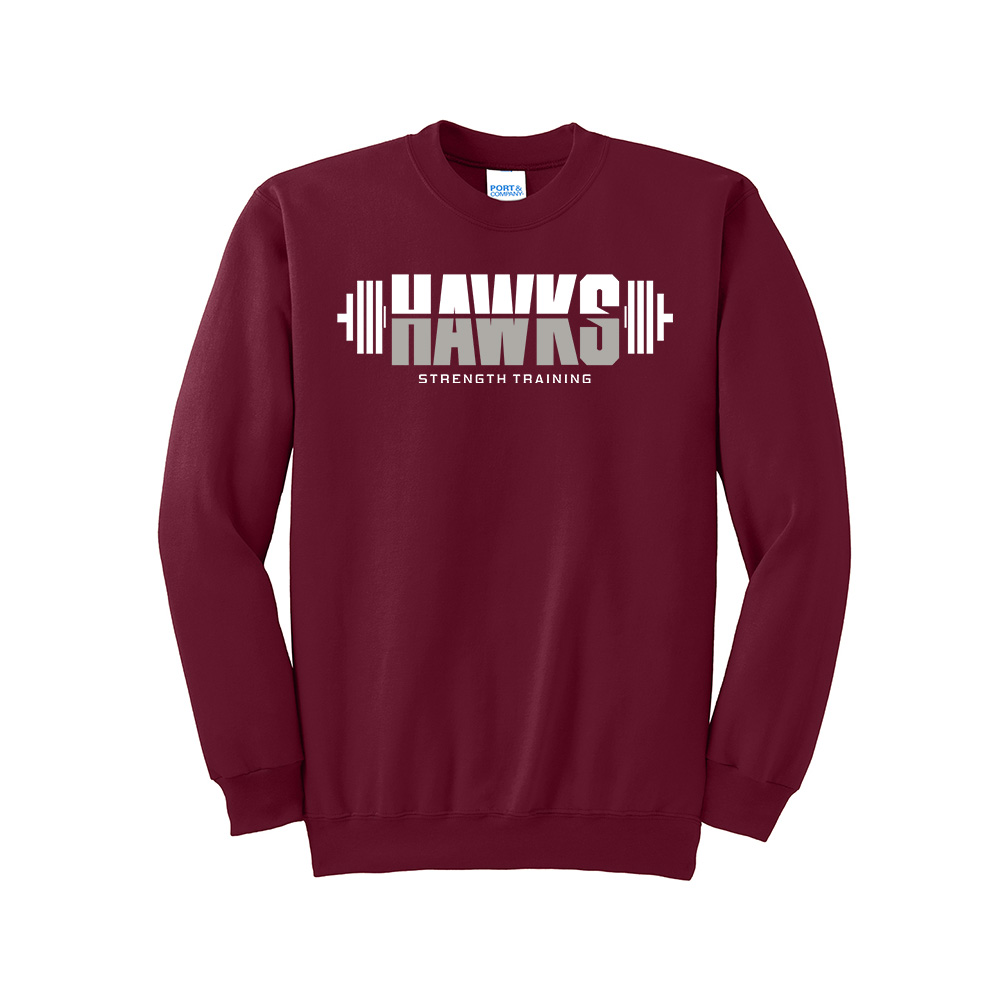 SH Strength Conditioning Unisex Core Fleece Crewneck Sweatshirt-Cardinal
