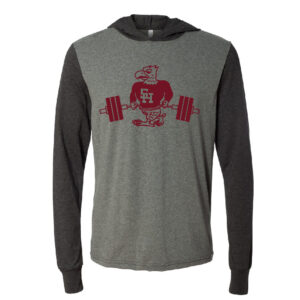 SH Strength Conditioning Unisex 4.2 Oz. Long-Sleeve Jersey Hoodie-Heather Dark Grey (L, XL)