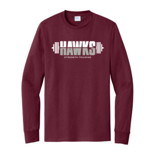 SH Strength Conditioning Unisex Cotton Long Sleeve Tee-Cardinal