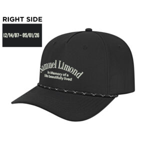 Samuel ICON performance rope golf cap-Black/Black/White