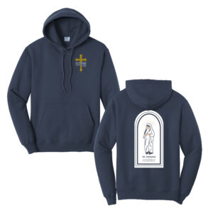 St Teresa of Calcutta Parish Unisex Fleece Hooded Sweatshirt-Navy