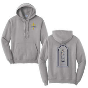 St Teresa of Calcutta Parish Unisex Fleece Hooded Sweatshirt-Athletic Heather