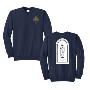 St Teresa of Calcutta Parish Unisex Fleece Crewneck Sweatshirt-Navy