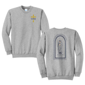 St Teresa of Calcutta Parish Unisex Fleece Crewneck Sweatshirt-Athletic Heather