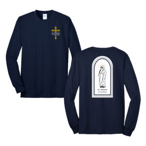 St Teresa of Calcutta Parish Unisex Cotton Long Sleeve Tee-Navy
