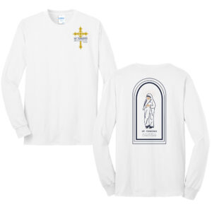 St Teresa of Calcutta Parish Unisex Cotton Long Sleeve Tee-White
