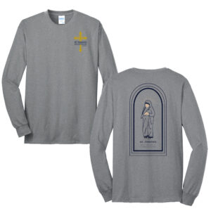 St Teresa of Calcutta Parish Unisex Cotton Long Sleeve Tee-Athletic Heather