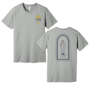 St Teresa of Calcutta Parish Unisex Premium Short Sleeve Tee-Silver