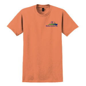 Skyline Unisex Cotton Short Sleeve Tee-Tangerine