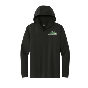Skyline District Made Mens Perfect Tri Long Sleeve Hoodie Tee-Black