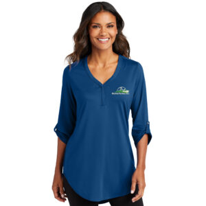 Skyline Port Authority Ladies City Stretch 3/4-Sleeve Tunic-True Blue