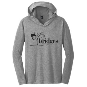 The Bridges at Ankeny District Made Mens Perfect Tri Long Sleeve Hoodie Tee-Grey Frost