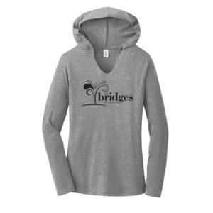 The Bridges at Ankeny District Made Ladies Perfect Tri Long Sleeve Hoodie-Grey Frost