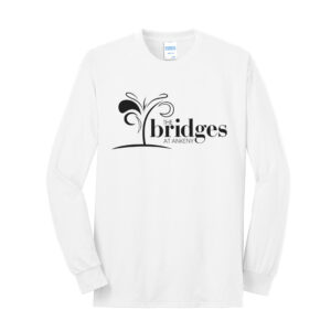 The Bridges at Ankeny Unisex Cotton Long Sleeve Tee-White