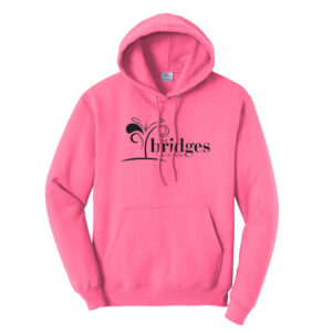 The Bridges at Ankeny Unisex Classic Core weight Cozy Pullover Hooded Sweatshirt-Neon Pink