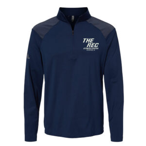 The Rec Adidas Men Shoulder Stripe Quarter-Zip Pullove-Navy