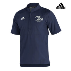 The Rec Adidas Sideline 21 woven Men Light Weight short sleeve 1/4 zip pullover-Team Navy (M-2X, 4X)