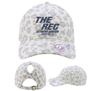 The Rec Infinity Her Women’s Garment-Washed Fashion Print Cap – HATTIE-Snow Leopard