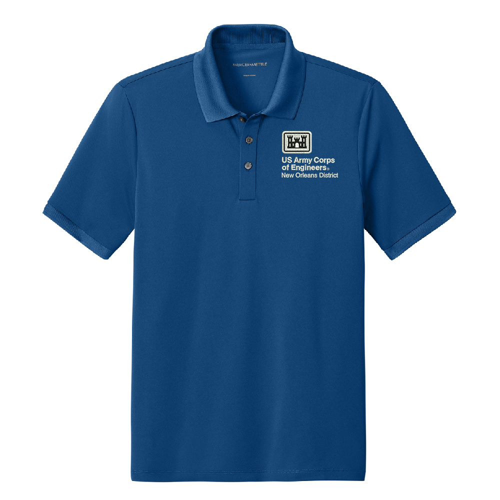US Army Corps New Orleans Mercer Mettle Men Everyday Performance Polo-True Blue