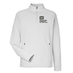 US Army Corps New Orleans North End Men’s Rhythm Waffle Quarter-Zip Pullover-Platinum