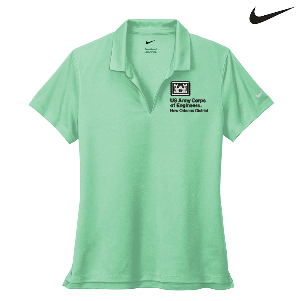 US Army Corps New Orleans Nike Ladies Dri-FIT Micro Pique 2.0 Polo-Mint