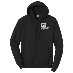 US Army Corps New Orleans Unisex Fleece Hooded sweatshirt-Black