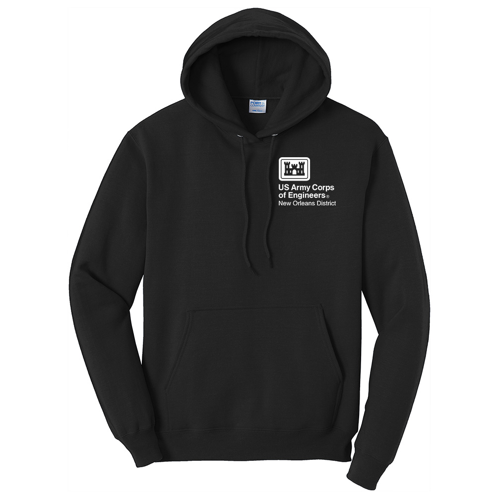 US Army Corps New Orleans Unisex Fleece Hooded sweatshirt-Black