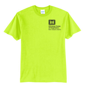 US Army Corps New Orleans Unisex Short Sleeve Tee- Safety Green
