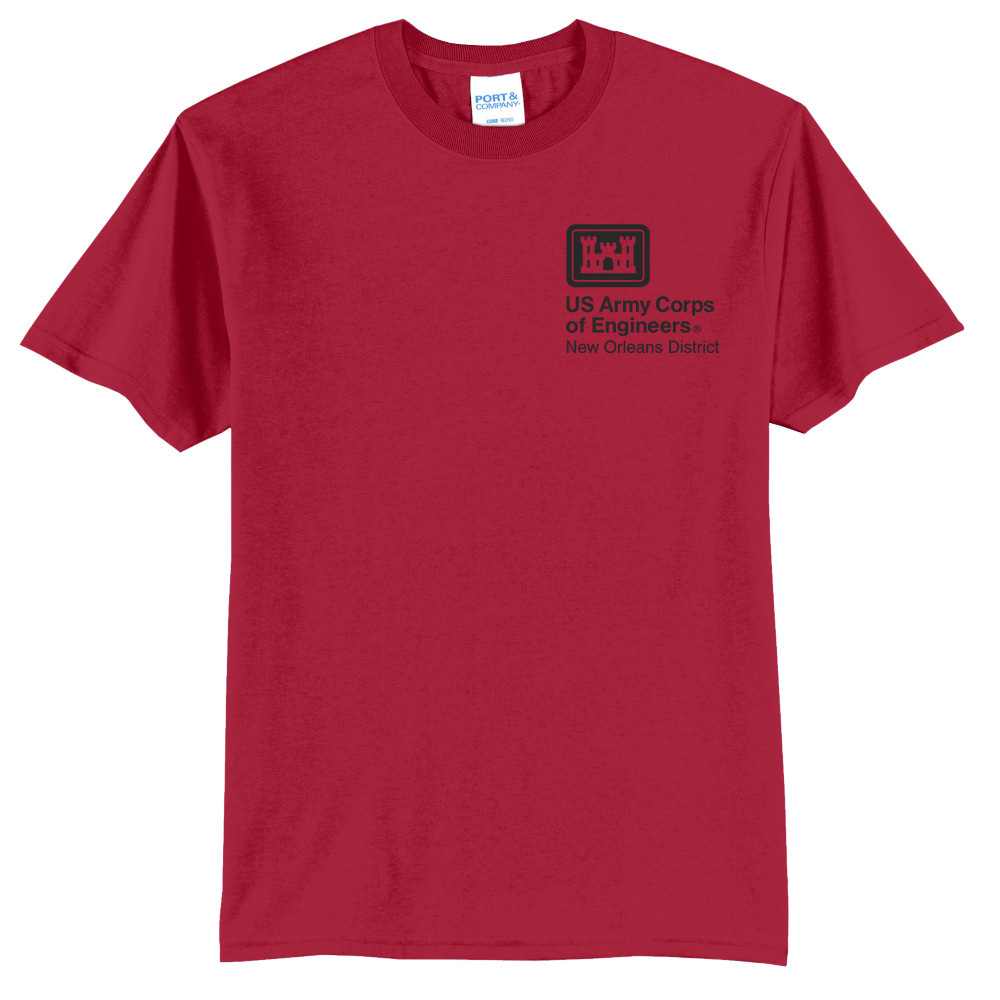 US Army Corps New Orleans Unisex Short Sleeve Tee-Red