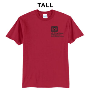 US Army Corps New Orleans Tall Short Sleeve Tee-Red