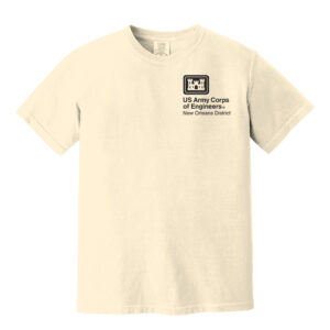 US Army Corps New Orleans Unisex Comfort Colors Pigment Dyed Short Sleeve Shirt-Ivory