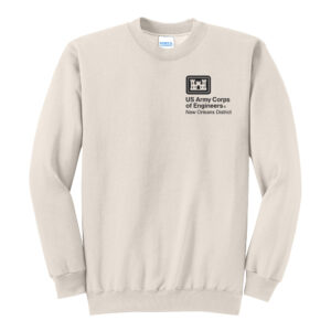 US Army Corps New Orleans Unisex Fleece Crewneck Sweatshirt-Natural