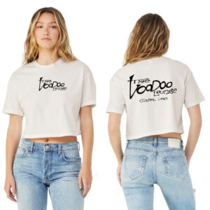 VooDoo Lounge BELLA and CANVAS Women’s Jersey Crop Tee-Vintage White